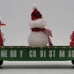 MTH 30-72211 O Christmas Green Gondola w/ LED Xmas Lights & Lighted Snowmen LN/Box