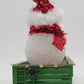 MTH 30-72211 O Christmas Green Gondola w/ LED Xmas Lights & Lighted Snowmen LN/Box