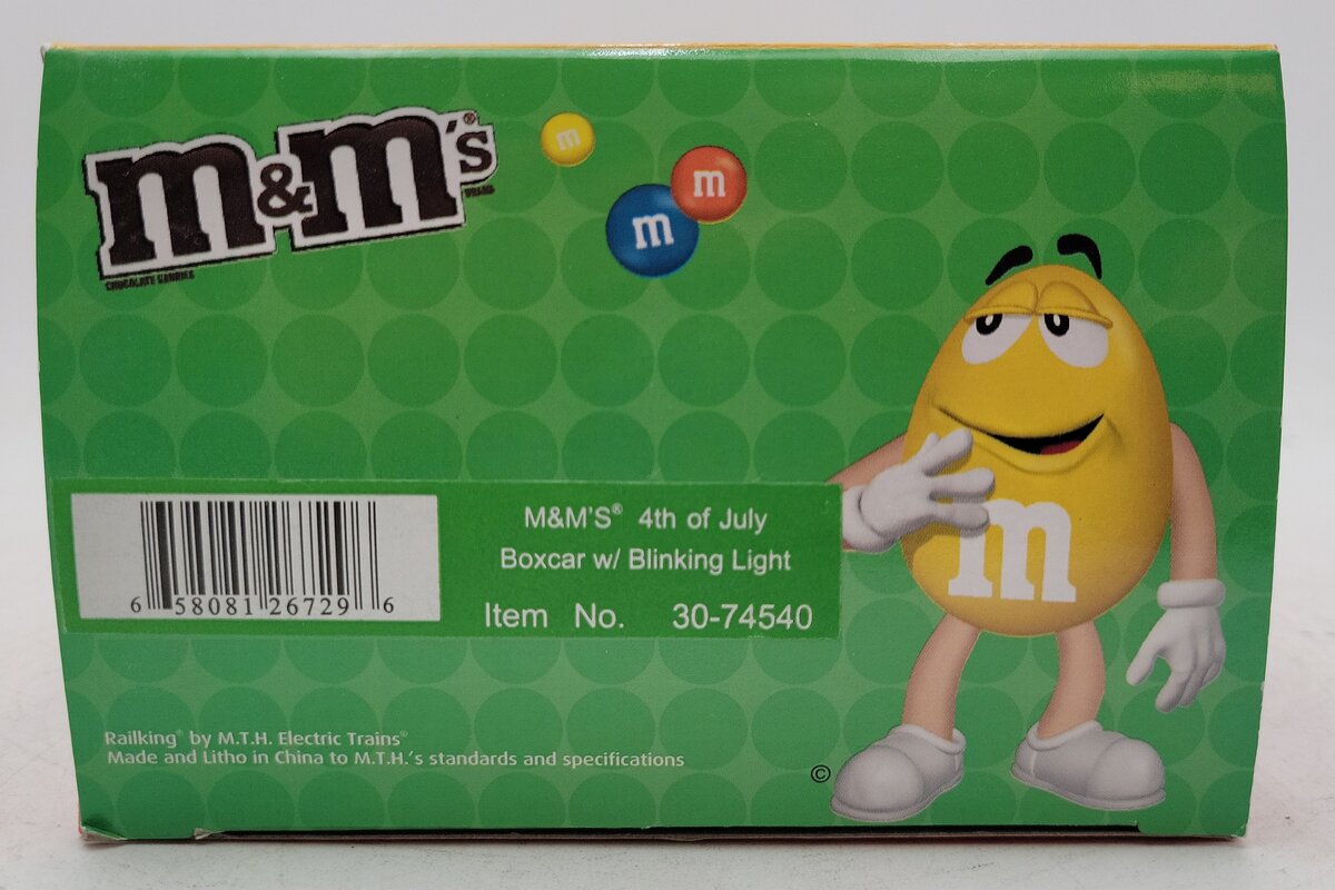 MTH 30-74540 O Gauge M&M'S 4th of July Box Car LN/Box