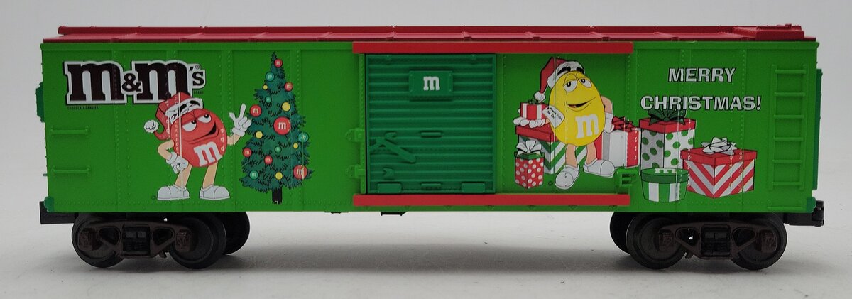 MTH 30-74594 O Gauge M&Ms Christmas Box Car LN/Box