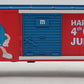 MTH 30-74598 O Gauge M&M's 4th of July Boxcar w/Blinking LED LN/Box