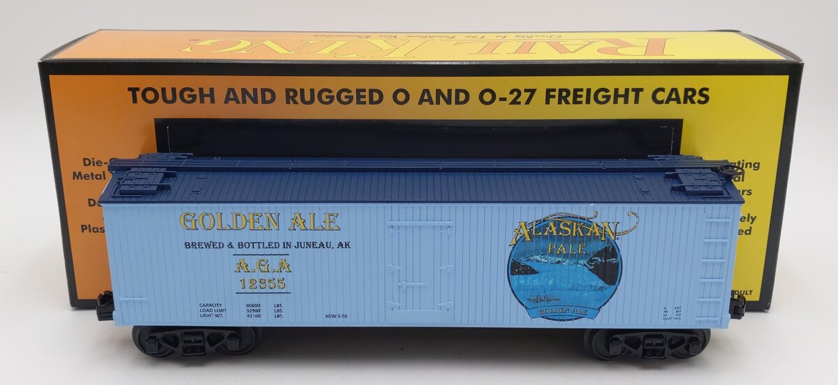 MTH 30-78062 O Gauge Alaskan Pale Ale Reefer Car #12355 NIB