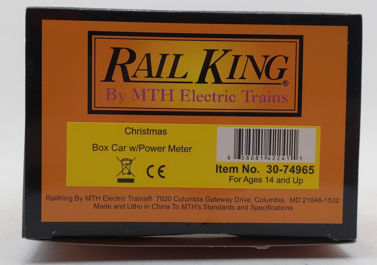 MTH 30-74965 O Christmas Tree Box Car with Power Meter LN/Box