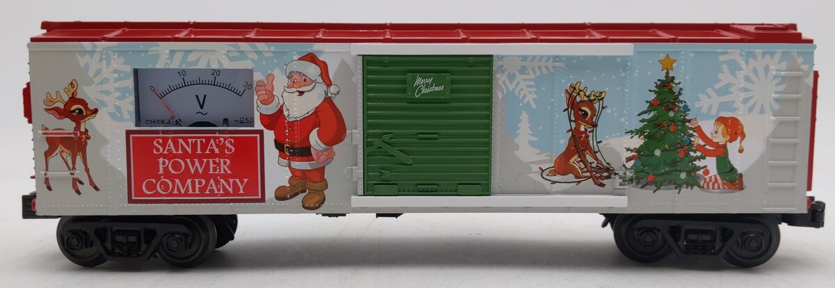 MTH 30-74965 O Christmas Tree Box Car with Power Meter LN/Box