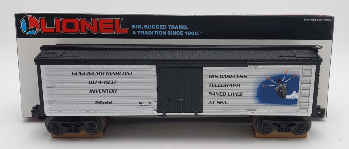 Lionel 6-19522 O Gauge Gugliemo Marconi Woodside Refrigerator Car LN/Box