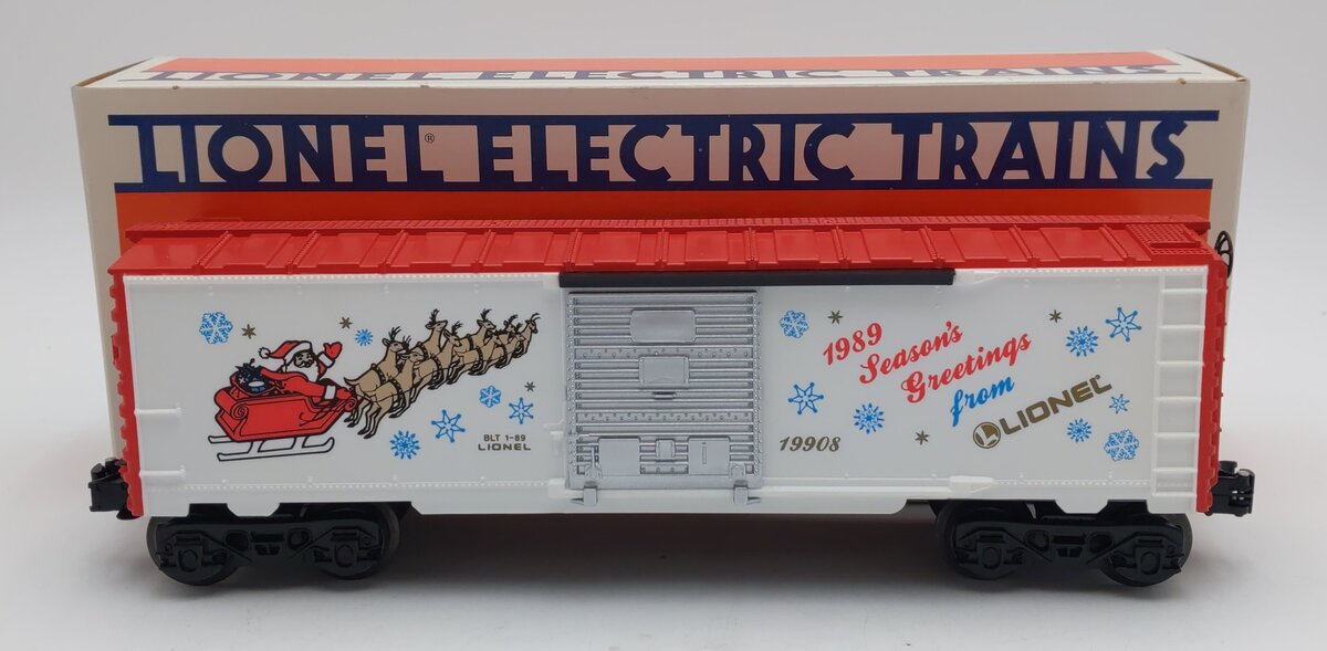 Lionel 6-19908 O Gauge 1989 Christmas Boxcar NIB