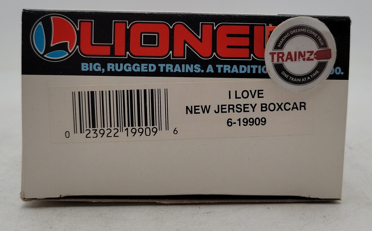 Lionel 6-19909 O Gauge I Love New Jersey Boxcar LN/Box