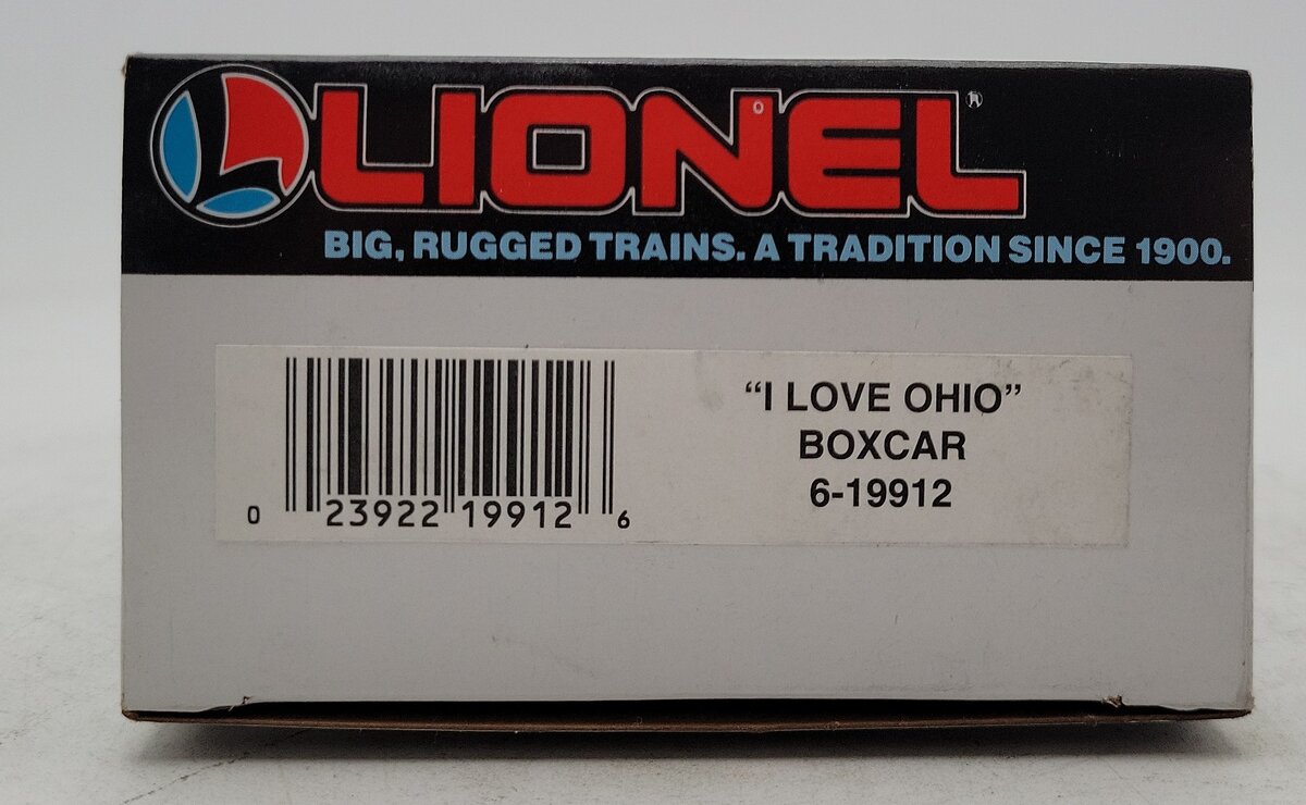 Lionel 6-19912 O Gauge I Love Ohio Boxcar #19912 LN/Box
