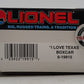 Lionel 6-19915 O Gauge I Love Texas Boxcar LN/Box
