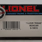 Lionel 6-19915 O Gauge I Love Texas Boxcar LN/Box