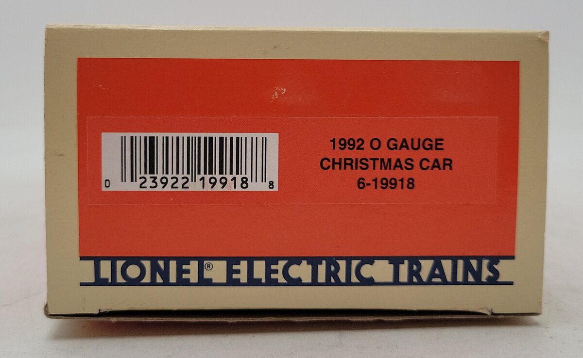 Lionel 6-19918 O Gauge 1992 Christmas Boxcar LN/Box