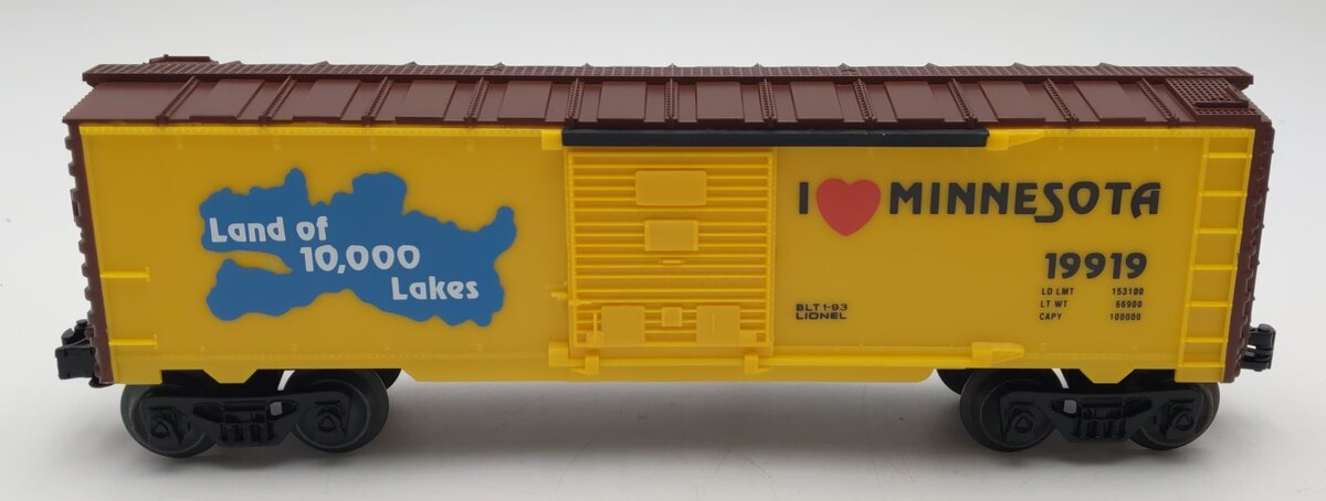 Lionel 6-19919 O Gauge I Love Minnesota Boxcar LN/Box