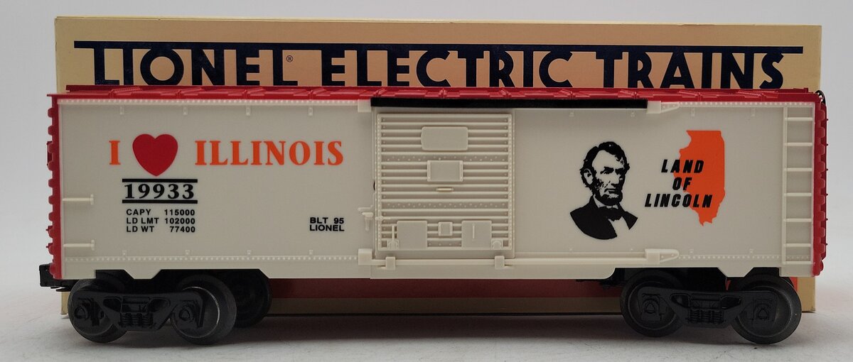 Lionel 6-19933 O Gauge I Love Illinois Boxcar #19933 LN/Box