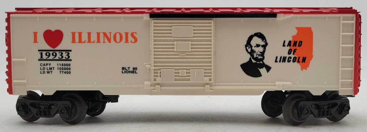 Lionel 6-19933 O Gauge I Love Illinois Boxcar #19933 LN/Box