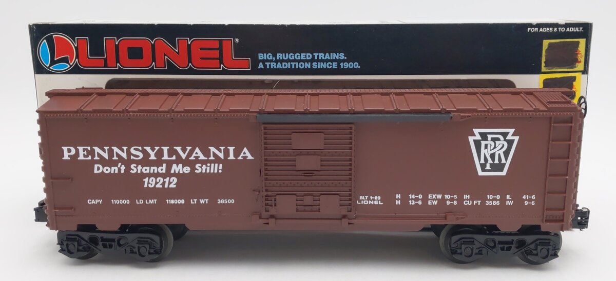 Lionel 6-19212 O Gauge Pennsylvania Railroad Boxcar #19212 LN/Box