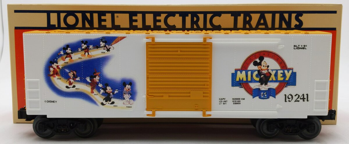 Lionel 6-19241 O Gauge Disney Mickey Mouse Hi Cube Boxcar #19241 LN/Box