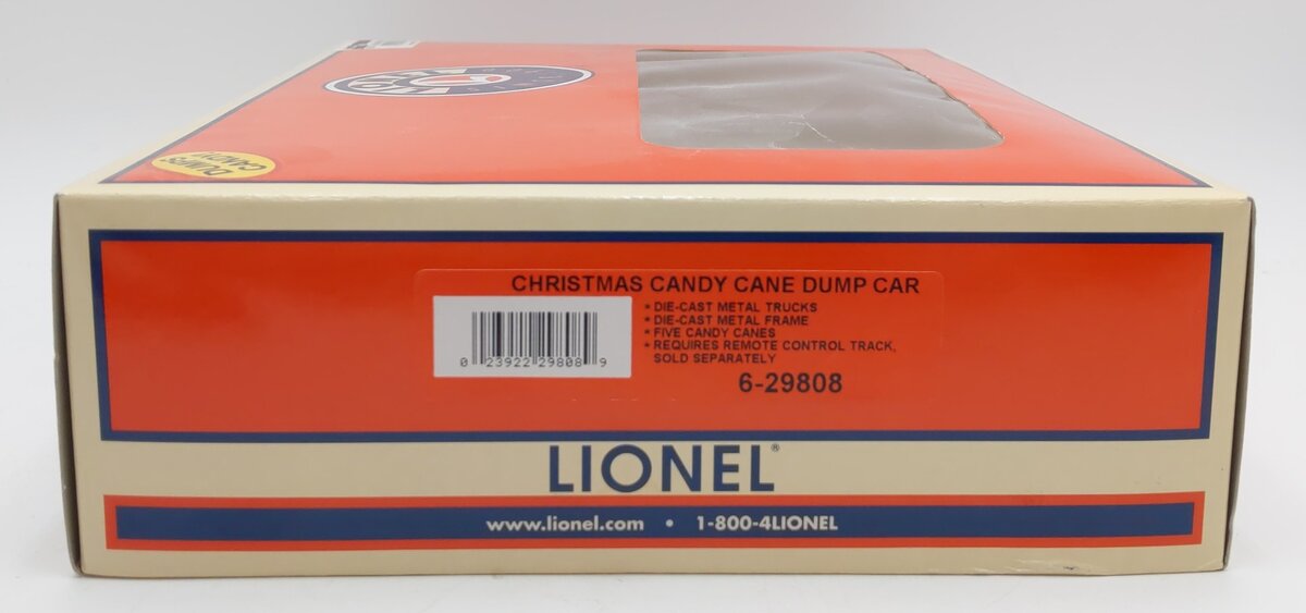 Lionel 6-29808 Christmas Candy Cane Dump Car MT/Box