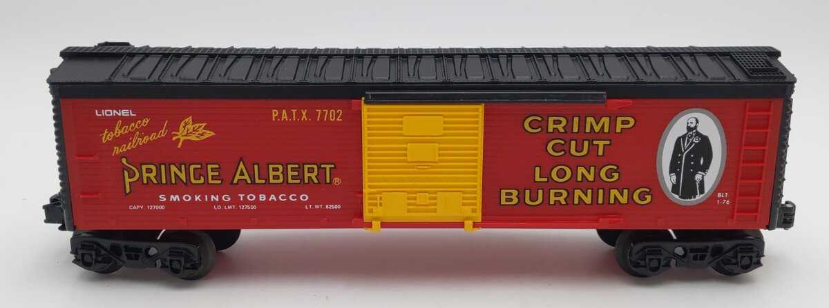 Lionel 6-7702 O Gauge Prince Albert Billboard Boxcar #7702 LN/Box