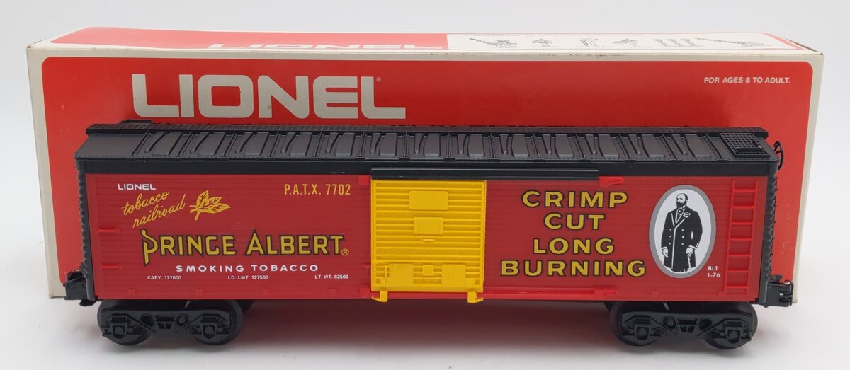 Lionel 6-7702 O Gauge Prince Albert Billboard Boxcar #7702 LN/Box