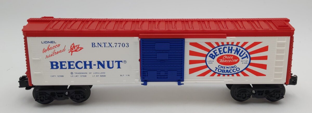 Lionel 6-7703 O Gauge Beechnut Billboard Reefer Car #7703 EX/Box