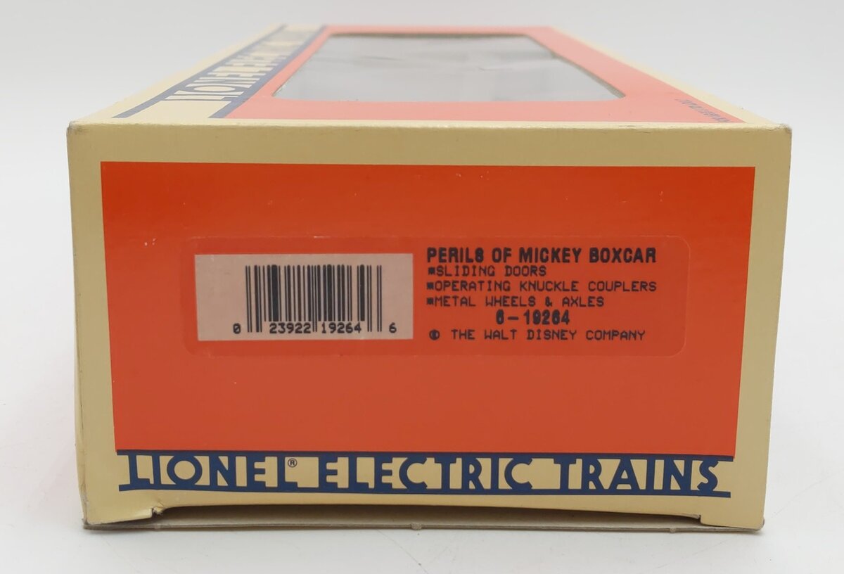 Lionel 6-19264 O Gauge Perils of Mickey Boxcar LN/Box