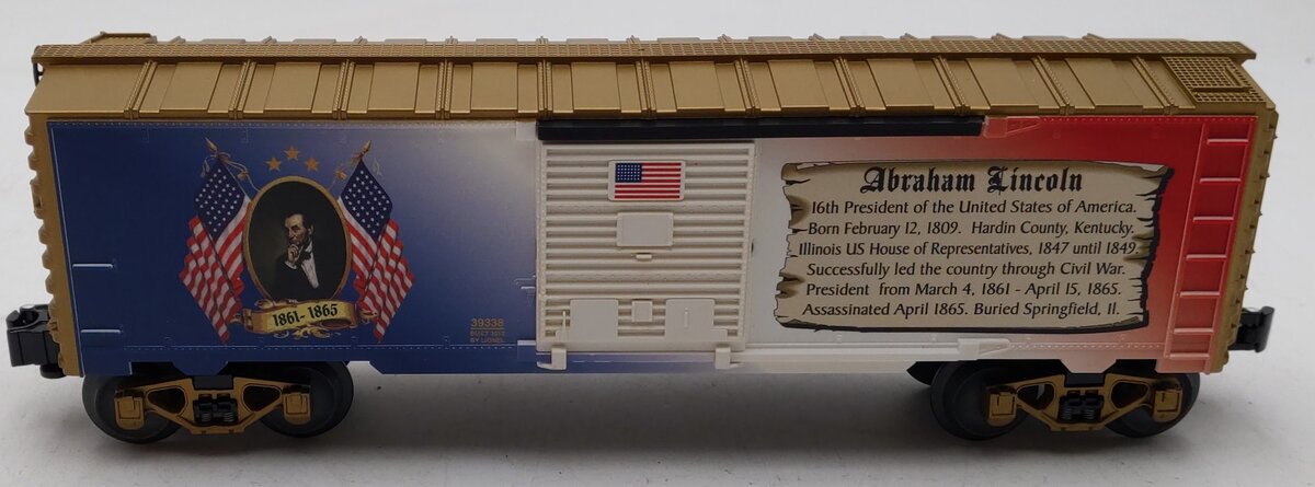 Lionel 6-39338 O Gauge Abraham Lincoln Boxcar LN/Box