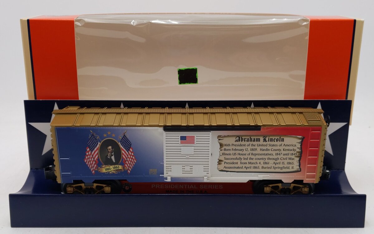 Lionel 6-39338 O Gauge Abraham Lincoln Boxcar LN/Box
