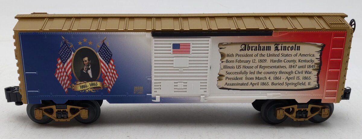 Lionel 6-39338 O Gauge Abraham Lincoln Boxcar LN/Box