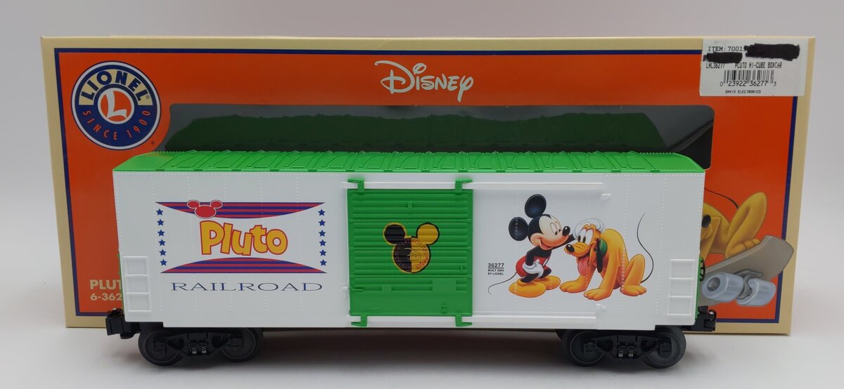 Lionel 6-36277 O Gauge Disney Pluto Hi-Cube Boxcar NIB