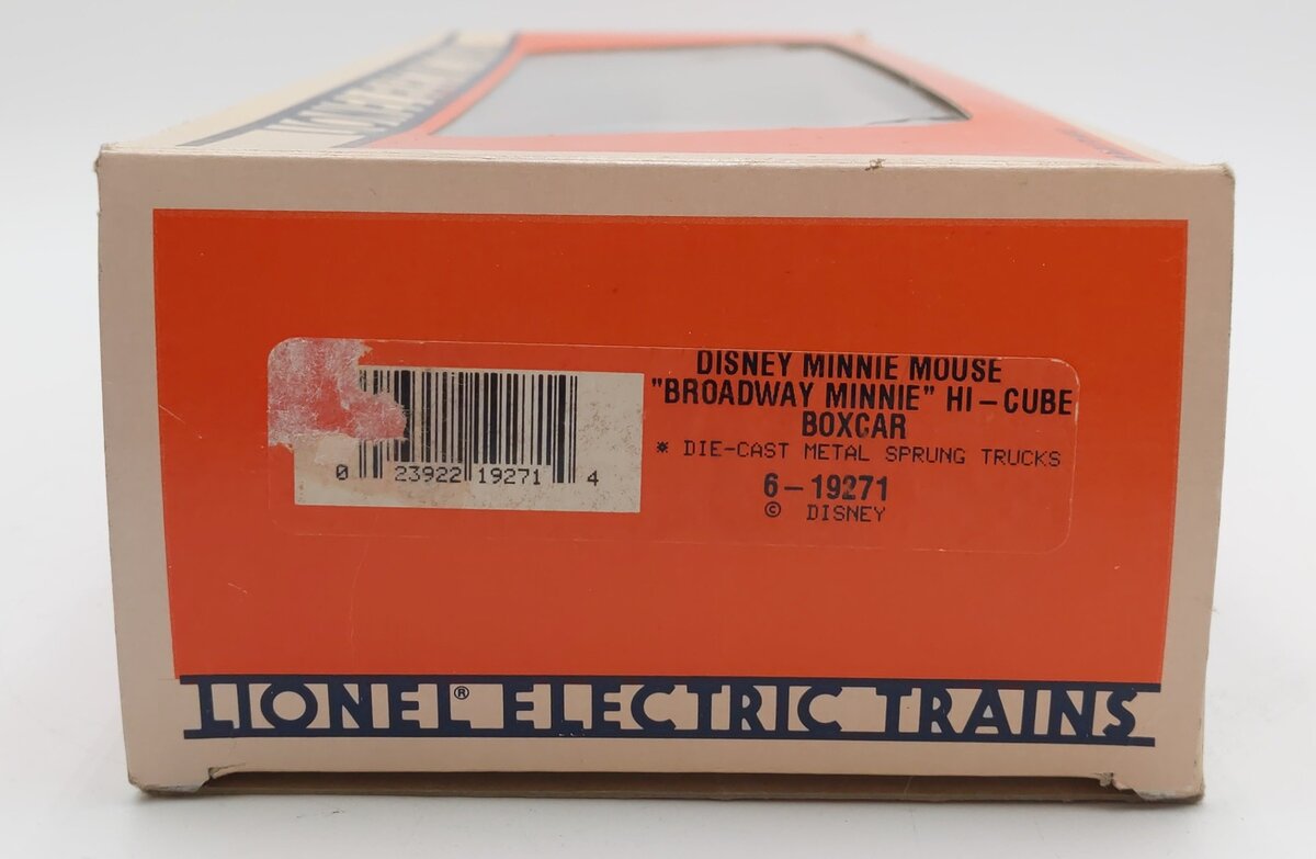 Lionel 6-19271 O Gauge Disney Broadway Minnie Mouse Hi-Cube Boxcar LN/Box
