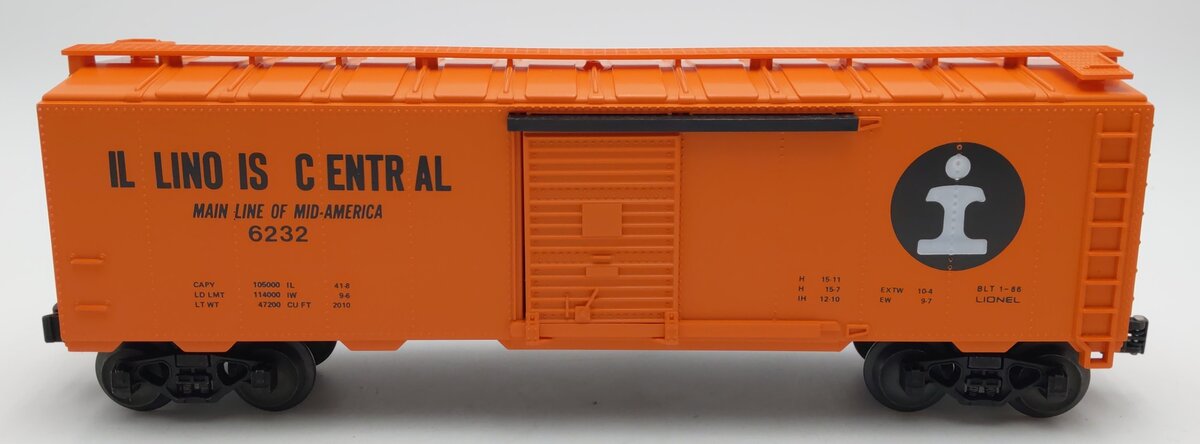 Lionel 6-6232 O Gauge Illinois Central Scale Sized Boxcar #6232 NIB