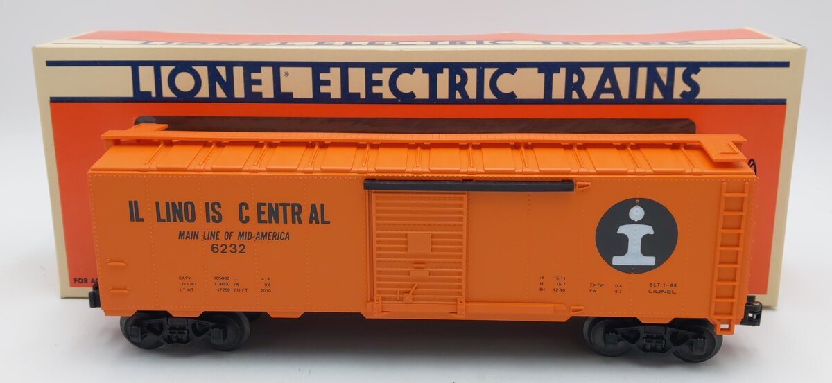 Lionel 6-6232 O Gauge Illinois Central Scale Sized Boxcar #6232 NIB
