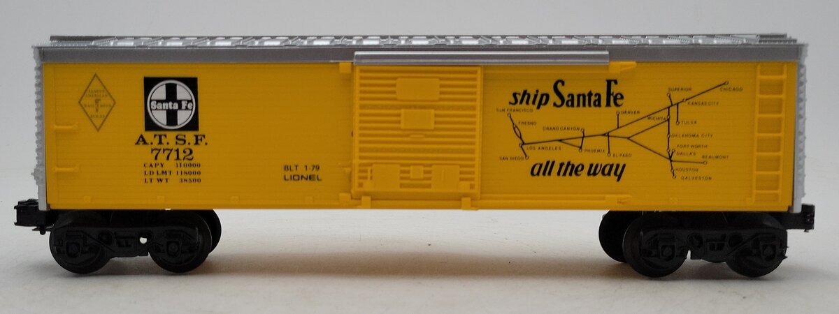 Lionel 6-7712 O Gauge ATSF Famous American Railroad Series Box Car LN/Box