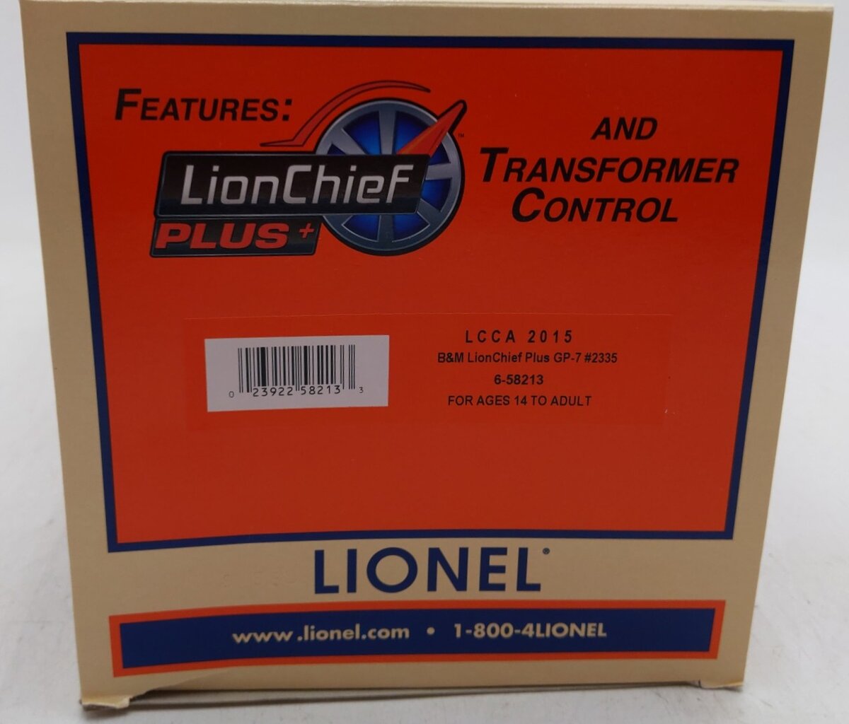 Lionel 6-58213 2015 LCCA B&M Lion Chief Plus GP-7 Diesel Locomotive #2335 LN/Box