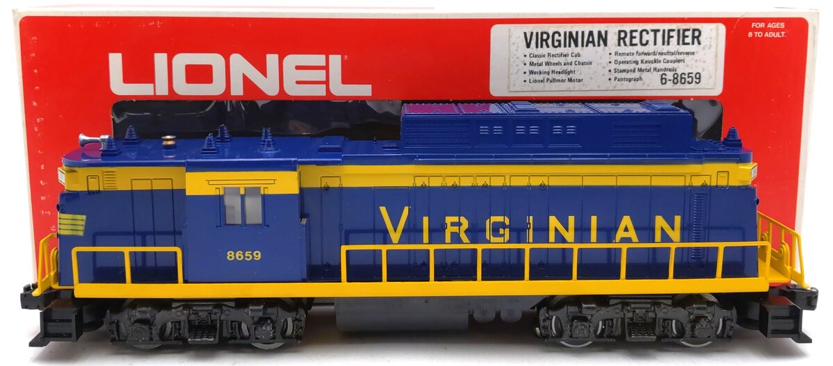 Lionel 6-8659 O Gauge Virginian Rectifier Electric Locomotive EX/Box