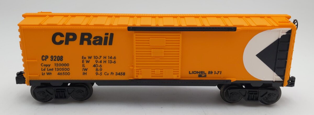 Lionel 6-9208 O Gauge CP Rail Boxcar EX