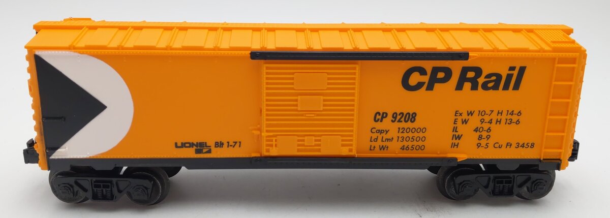 Lionel 6-9208 O Gauge CP Rail Boxcar EX