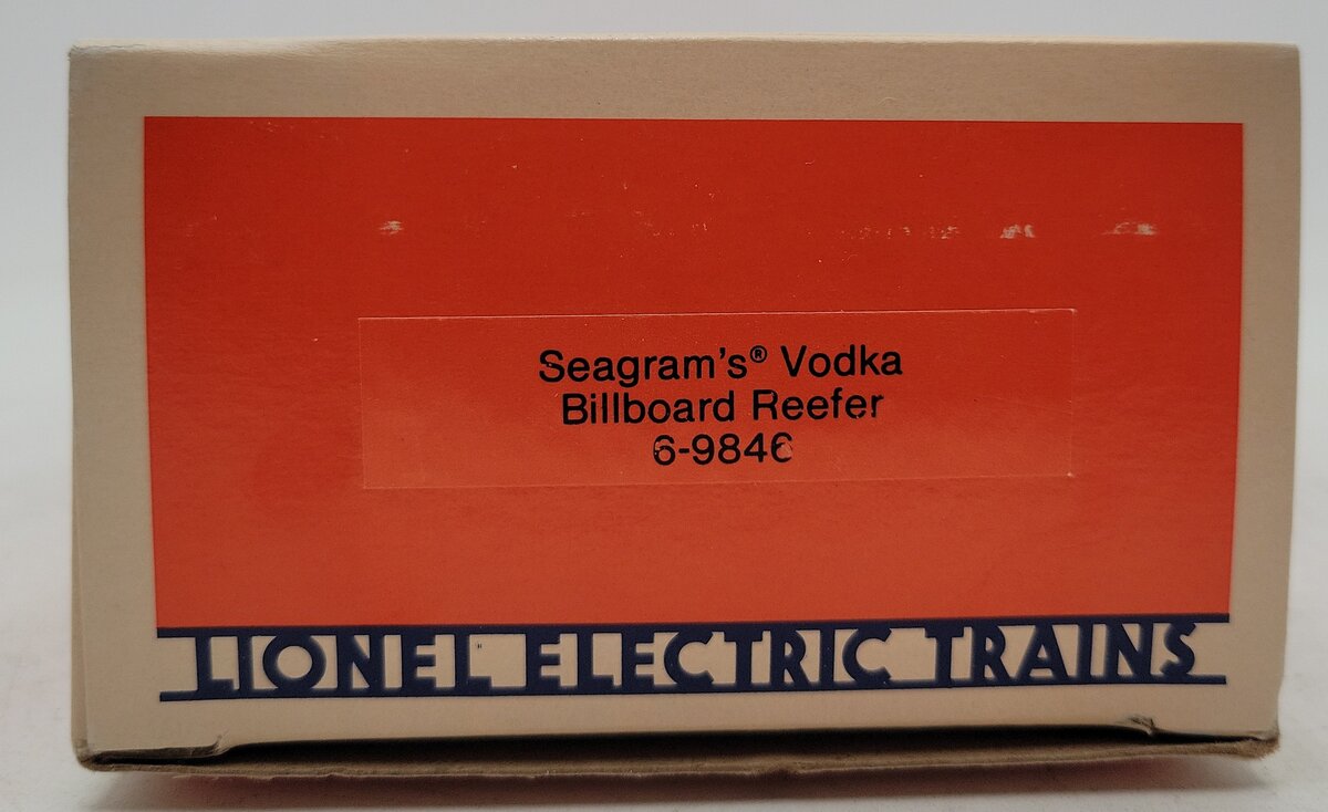 Lionel 6-9846 O Gauge Seagram's Vodka Billboard Reefer LN/Box