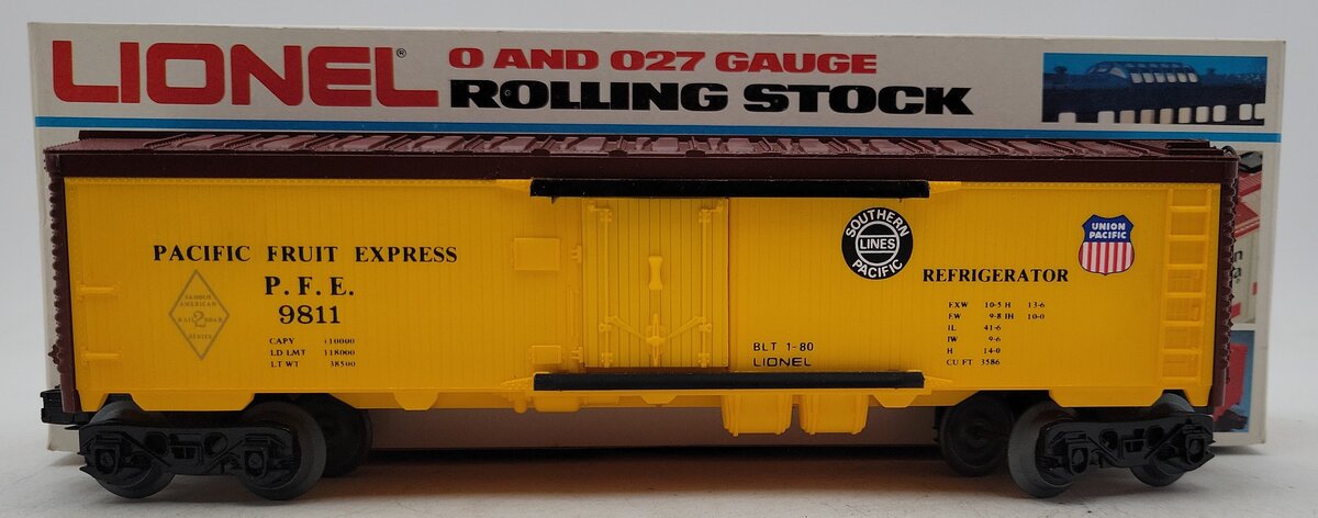 Lionel 6-9811 O Gauge SP/UP FARR Pacific Fruit Express Reefer Car #9811 LN/Box