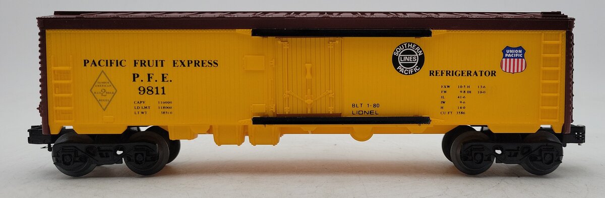 Lionel 6-9811 O Gauge SP/UP FARR Pacific Fruit Express Reefer Car #9811 LN/Box