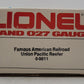 Lionel 6-9811 O Gauge SP/UP FARR Pacific Fruit Express Reefer Car #9811 LN/Box