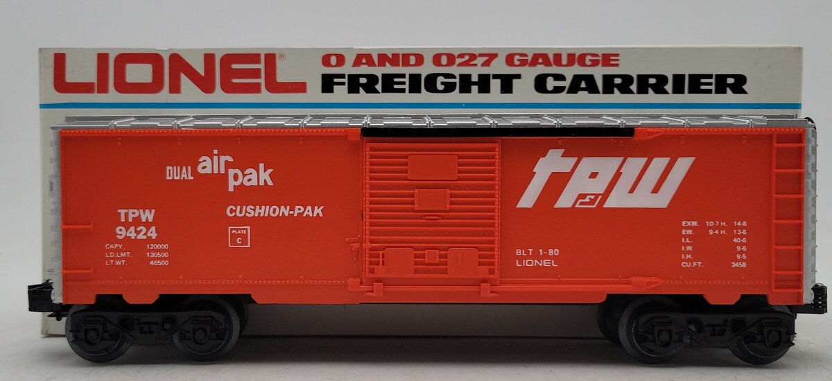 Lionel 6-9424 O Gauge Toledo, Peoria, & Western Boxcar LN/Box