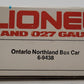 Lionel 6-9438 O Gauge Ontario Northland Box Car LN/Box