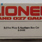Lionel 6-9446 O Gauge Sabine River & Northern Boxcar LN/Box