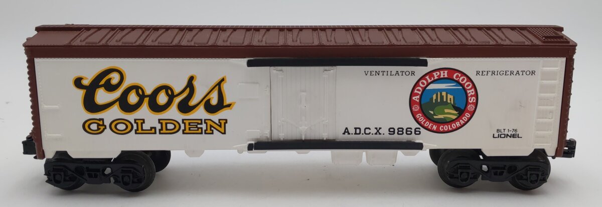 Lionel 6-9866 O Gauge Coors Beer Billboard Reefer Car #9866 EX/Box