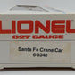 Lionel 6-9348 O Gauge Santa Fe Crane Car NIB