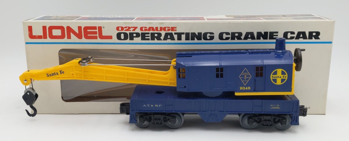 Lionel 6-9348 O Gauge Santa Fe Crane Car NIB