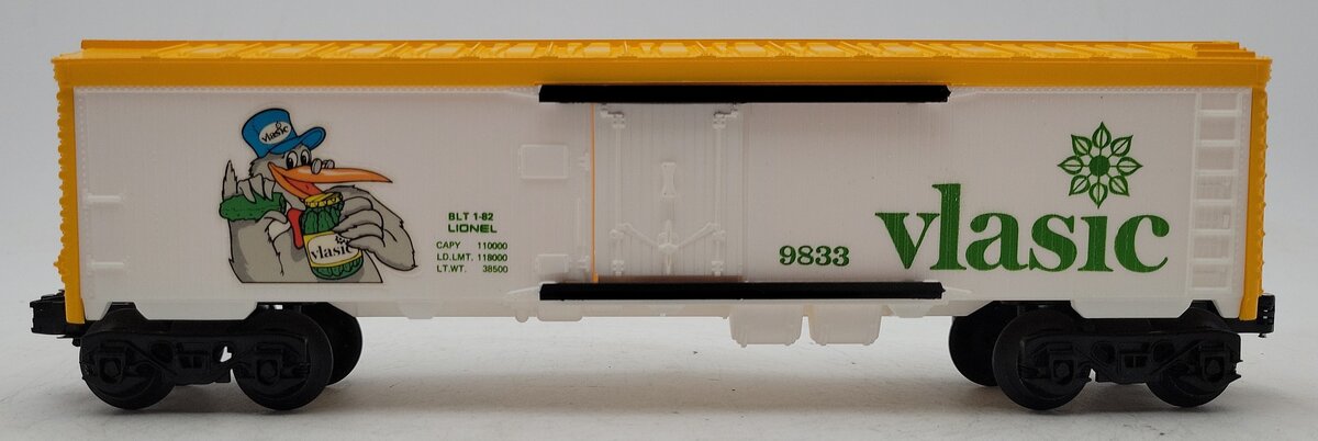 Lionel 6-9833 O Gauge Vlasic Pickles Billboard Reefer Car #9833 LN/Box