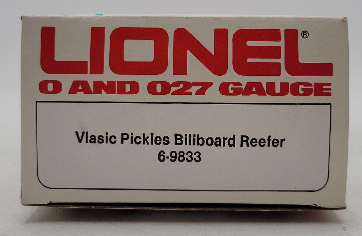 Lionel 6-9833 O Gauge Vlasic Pickles Billboard Reefer Car #9833 LN/Box