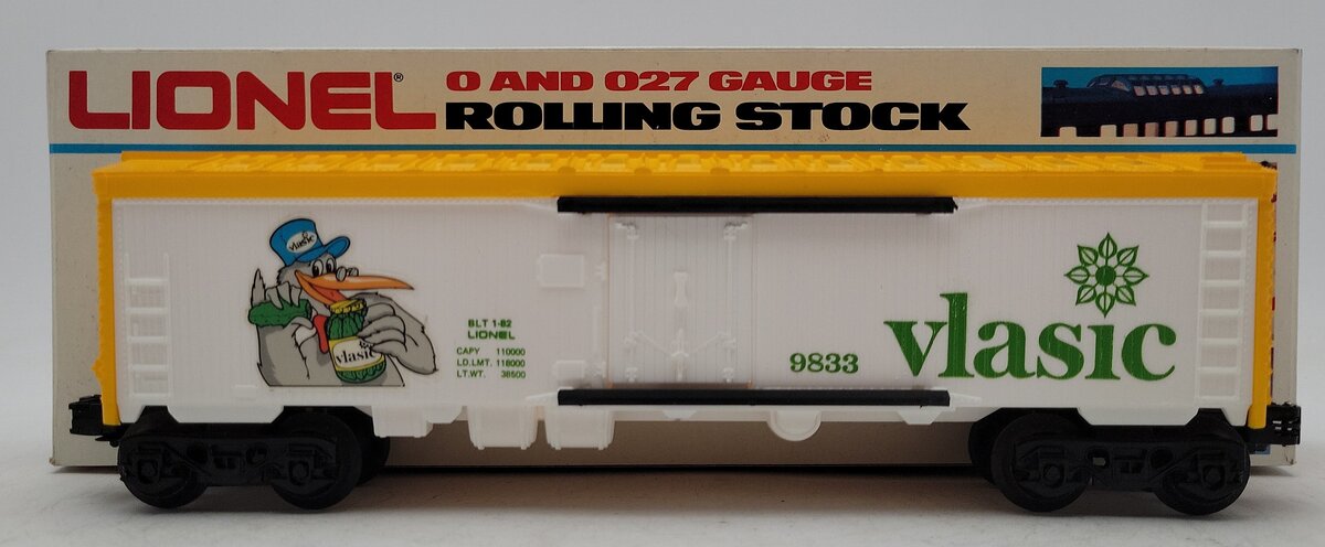 Lionel 6-9833 O Gauge Vlasic Pickles Billboard Reefer Car #9833 LN/Box